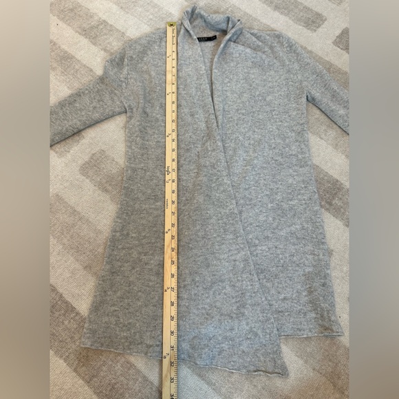 Lusso Cashmere Women’s Open Front Cardigan Light Gray (Size XS) - Picture 6 of 8